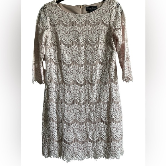 Jessica Howard Lace Overlay Dress size 8P - Picture 1 of 6